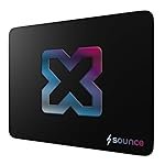 Sounce Ergonomic Mouse Pad, Non-Slip, Anti-Skid, Waterproof, Splash-Proof Precision Tracking, Durable, Suitable for Gaming, Computer, Laptop, Home & Office (9.8 X 8.2 Inch Black).