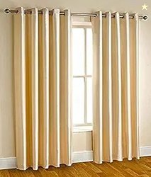 Kiara Creations Elegant Solid Semi-Sheer Curtains for Long Door- 8 Fee
