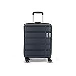 Kamiliant by American Tourister Small Harrier Edge 8W 56 Cms Cabin (PP) Hard Sided 8 Wheels Spinner Luggage/Suitcase/Trolley Bag (Iron Grey) (Double Wheel)