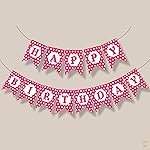 ITAF Happy Birthday 13 Letter Cardboard Banner String For Boy Girl/Mother Father/Husband Wife/Brother Sister/Kids/Friend Birthday Party Decoration Kit – Pink Polka Dot Theme