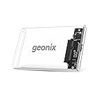 GEONIX Lucid L1 2.5 Inch SATA SSD Enclosure, MicroB 3.1 Port, Upto 5 Gbps Speed, Upto 6 TB Storage (Transparent Case)