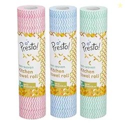Amazon Brand - Presto! Non-Woven Kitchen Towel Roll | 50 Pulls (Pack o