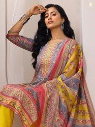 Gerua By Libas Multi Color Printed Kurta with Trousers & Dupatta