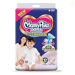 MamyPoko Pants Extra Absorb Baby Diaper, Extra Large (48 Count)