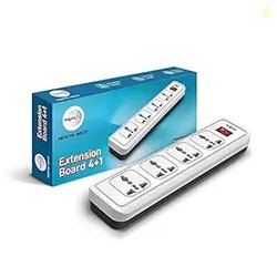 wipro 4+1 Extension Board | 4 Universal Socket with Single Switch | 2