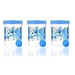 Kuber Industries (Set of 3) Storage Containers | 500 ML Plastic Kitchen Container for Rice Cereals Snacks Dry Fruits | Kitchen Jar with Spoon | Masala Box for Kitchen | Spice Boxes | Blue