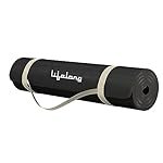 Lifelong LLYM94 Yoga mat for Women & Men EVA Material 6mm Anti-Slip Yoga-Mat with Strap for Gym Workout|Exercise Mat For Home Gym Workout and Yoga Exercise (6 Months Warranty) Black