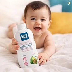 Mee Mee Baby Talcum Powder 400 g | Dermatologically Tested | Key Ingre