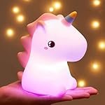 TOYTONIC Unicorn Night Light for Kids â 7 Color Changing Rechargeable Silicone Led Lamp, Tap Control Touch Sensor, Cute Baby & Toddler Bedroom Light, Eye-Caring Unicorn Gift for Girls & Boys