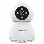 MANOMAY 3MP Wi-Fi Pan-Tilt Security Camera | BIS-ER Certified (STQC) | 360Â° Smart Tracking | Two-Way Audio | All Time Color Night Vision | Alexa Support | Works with Android & iOS (M1078S)