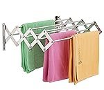 Synergy – 7 Rods – Premium Heavy Duty Stainless Steel Clothes Drying Stand Wall Mounted | Cloth Hanging Stand | Clothes Drying Stand for Balcony | Foldable Cloth Hanger for Drying [SY-CS3]
