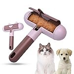 Pet Hair Remover Roller | Remover and Reusable lint Roller | Portable Dog and Cat Hair Remover | Multi Surface – Couch, Furniture, Carpet, Clothing | Easy to Use Fur Removal Tool (Brown)
