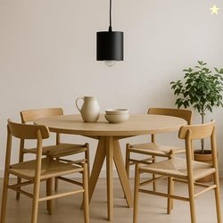 BENE Bari Pendant Lamp Mild Steel 13 cm (Black, Pack of 1 Pc)