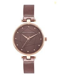 French Connection Women's Analog Watch Brown Strap-FCN00028D