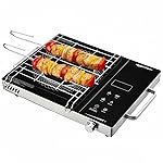 Amazon Basics 2200W Infrared Cooktop | 4 Pre-Set Cooking Menus | LED Digital Display | Touch Panel I Energy Efficient, Auto Cut-off & 4KV Surge Protection I Smart Pan Sensor I Black