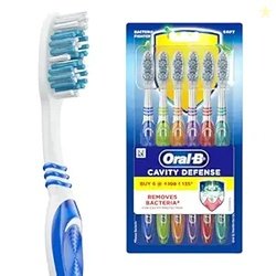 Oral-B Cavity Defense Soft Manual Toothbrush For Adults, Soft Bristles