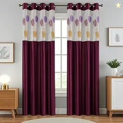 Homefab India RusselNet Eyelet Polyester Curtains; Semi-Transparent, 9