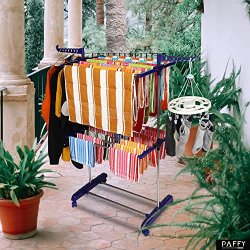 Paffy Premium Clothes Stand for Drying with Wheels | Portable | 2 Laye