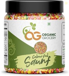 Organic Grocery Colourful Sugar Coated SAUNF| Colorful Fennel See...mo