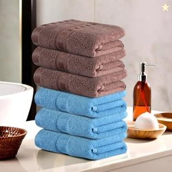 Urbane Home Pack of 6 Cotton Hand/Face Towels for Men & Women | Easily