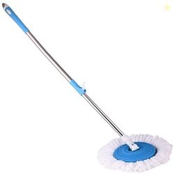 PUERTO Premium Spin Mop Spares Set Handle with Microfibers Refill
