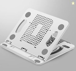 TARKAN Angle Adjustable Notebook Stand for Desk with 360 Rotating Base