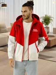 MOTREX Men Typography Colourblocked Puffer Jacket