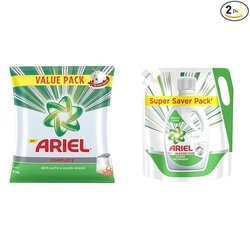 Ariel Complete Detergent Washing Powder- 4Kg Value Pack & Ariel Matic
