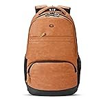 Gear vintage 2 19â/33L Large Faux Leather without AntitheftWater Resistant Laptop Backpack/Casual Backpack/Daypack/Travel Backpack/College Bag For Men/Women(Tan-Black)