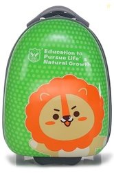 ACEPACK Kids Trolley 15  Green Polycarbonate Rolling Suitcase for Kids
