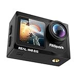 MyFitSpark Eagle i15 Pro Max Real 4K30FPS Dual Screens WiFi Action Camera Advanced Chipset Sony Sensor EIS 2.0 Stabilization Wide-Angle Supports External MIC Bike Helmet Camera for Moto Vlogging (O)