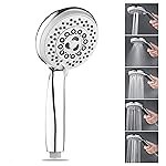 ABS 5-Mode Multi-Function Hand Shower Only for Bathroom | Mist, Massage, Focus & Rain Spray Options | High-Pressure Handheld Shower | Polished Chrome Finish