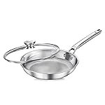 Prestige TRIPLY Designer Fry Pan 24cm/1.7L with Glass Lid | Durable Honeycomb Structure | Low Oil Consumption | Metal Spoon Friendly | Gas & Induction Compatible | Dishwasher Safe | 15Y Warranty | ISI