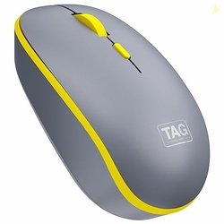 TAG WM500 Grey/Yellow Wireless Mouse, 2.4GHz USB Receiver, Dedicated D