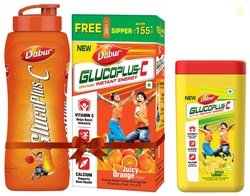 Dabur Gluco Plus C Orange - 1 Kg (Free Sipper with pack) & Dabur Gluco