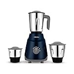 Bajaj GX1 Ninja Series 500W Mixer Grinder With 3 Jars (Stainless Steel Jars) | Superior Mixie For Kitchen | Durable Mixer Grinder | DuraCut Blades | 2 Yrs Warranty ãBlueã
