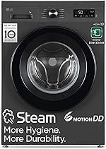 LG 7 Kg, 5 Star, DD Technology, Steam Wash, 6 Motion DD, Fully-Automatic Front Load Washing Machine (FHB1207Z2M, Allergy Care, In-Built Heater, Touch Panel, Middle Black)