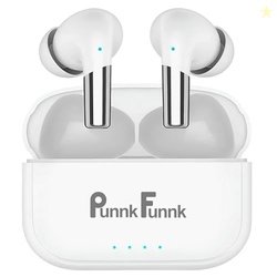 PunnkFunnk FusionBeatX Pro Wireless Earbuds 42H Playtime, 45ms Low Lat