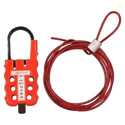 Multipurpose Cable Lockout AK-MWD-26R Lock and hold, Red (Pack of 2)