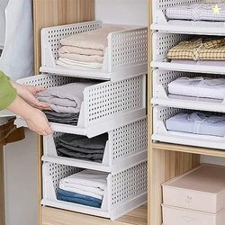 Planet 4-Tier Clothes Organizer for Wardrobe Cupboard Organizer for Cl