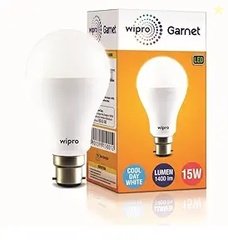 wipro Garnet 15W LED Bulb for Home & Office |Cool Day White (6500K) |