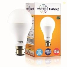 wipro Garnet 15W LED Bulb for Home & Office |Cool Day White (6500K) |