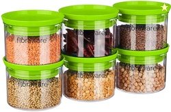 Floraware Plastic Air Tight BPA Free Stackable Round Push Multipurpose