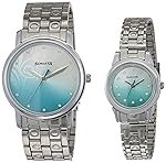 Sonata Bandhan Quartz Analog Gradient Silver & Blue Dial Silver Metal Strap Watch for Couple – NT10138925SM01