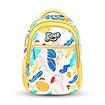 Gear Floral Petal 30L Medium Water Resitant School Bag/Casual Standard 5 Compartment Backpack/Kids Bag/Daypack/College Bag For Girls/Women (Yellow)