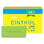 Cinthol Lime Soap, 150g (Pack of4) – 99.9% Germ Protection | Lime Fresh Fragrance | Soaps For Bath Grade 1 Soap | For All Skin Types