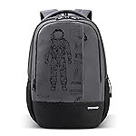 Gear Anatomy Space 19″/38L Large Water Resistant School Bag | Casual Backpack | Daypack | Travel Backpack | Kids Bag for Boys/Girls (Grey – Black)