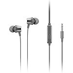Lenovo 110 Analog in-Ear Wired Earphone with 3.5 mm Audio Jack, Noise Isolation, Built-in Mic & Inline Controls, Comfortable Fit, Grey â Universal Compatible Earbuds for Music & Calls