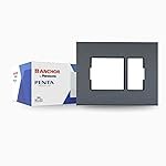 Anchor by Panasonic Penta 8 Module Black Regular Cover Plate for Switch Board (Black, 65908B-10)