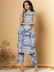 Readiprint Ethnic Motifs Printed Round Neck Pure Cotton Straight Kurta